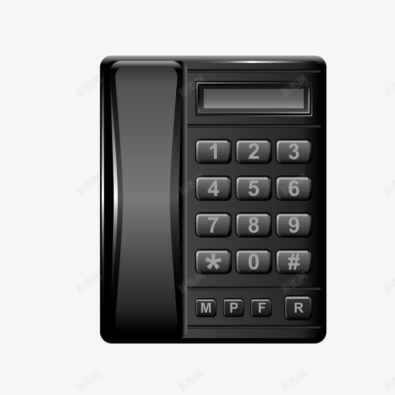 黑色电话座机图像png免抠素材_新图网 https://ixintu.com 图像 座机 电话 黑色 黑色电话座机图像