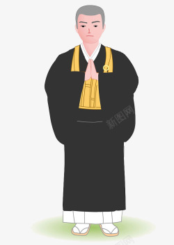 日本僧人扁平风日本僧人高清图片