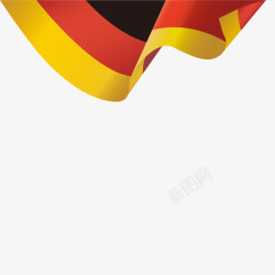 飘扬旗子飘扬的德国国旗高清图片