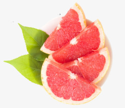 绿皮蜜柚摆放的切片柚子高清图片