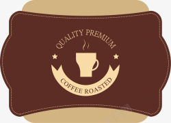 传统纯手工制作咖啡纯手工制作标签矢量图高清图片