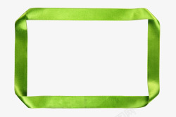 绿色丝带圆角长方形素材