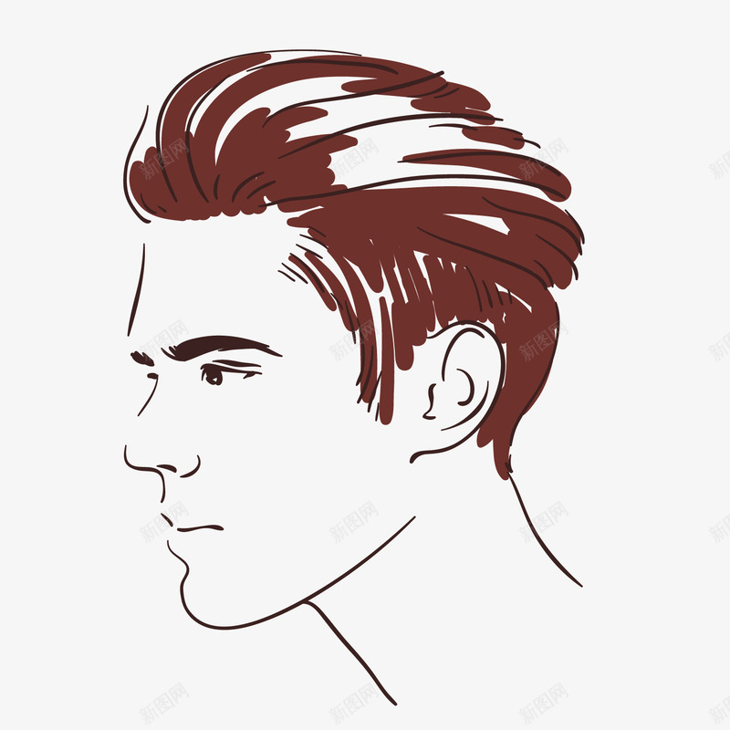 男士发型青年被头矢量图ai免抠素材_新图网 https://ixintu.com 发型 男士 男士发型 被头 青年 矢量图