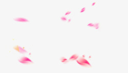 花瓣爱心漂浮粉色花瓣漂浮高清图片