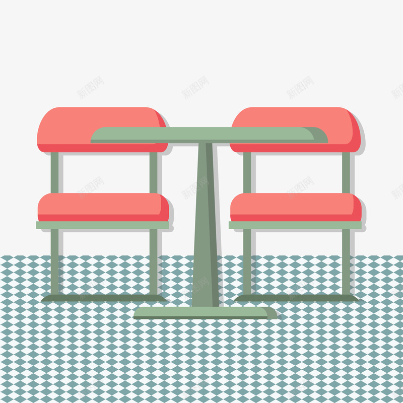 卡通可爱的桌椅png免抠素材_新图网 https://ixintu.com 卡通 家具 桌子 桌椅 椅子 餐厅 饭店