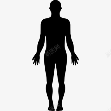 人的身体部位站在人体轮廓图标图标