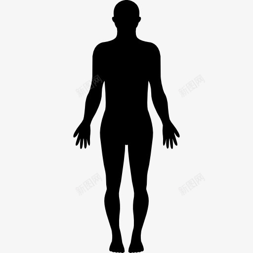 站在人体轮廓图标png_新图网 https://ixintu.com 人 人体工作 人体的身体部位 人形轮廓 人的轮廓图 形状 站立时 身体 轮廓 黑色
