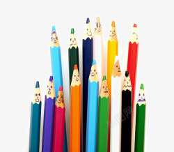 可爱的彩色铅笔素材