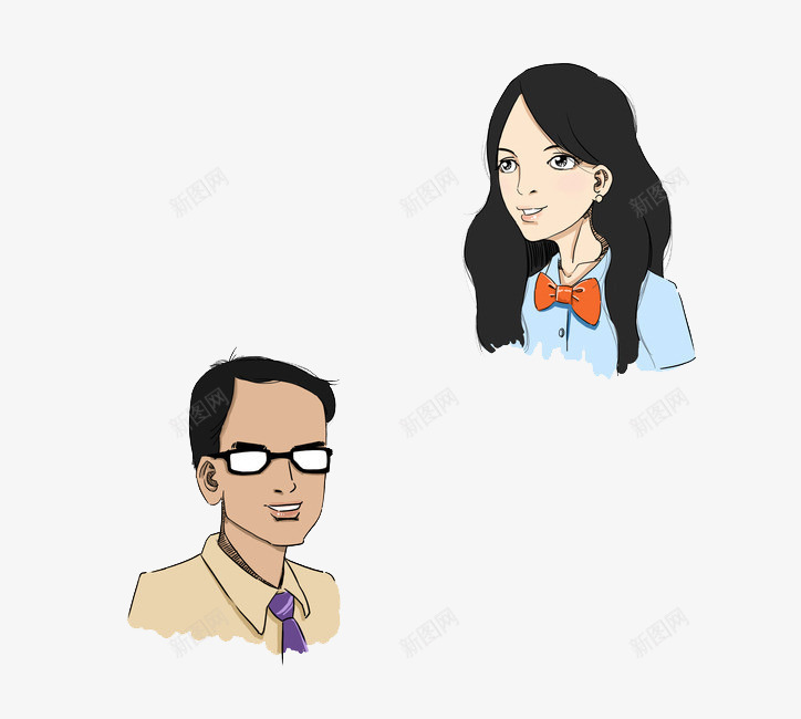 男女对话png免抠素材_新图网 https://ixintu.com 人物 卡通 对话 对话款 平面 男女