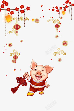 猪年舞台背景中国风2019猪年海报背景高清图片