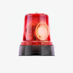 消防车救护红色警报灯高清图片