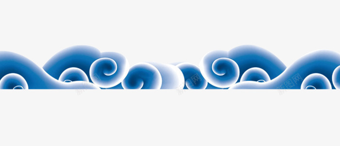 蓝色中国风海浪框架png免抠素材_新图网 https://ixintu.com 中国风海洋 大海 浪花框架 海洋 蓝色海浪 边框纹理