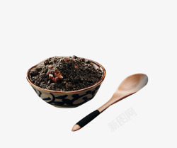黑芝麻海报素材精致瓷碗养生芝麻糊高清图片