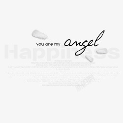 我的天使我的快乐天使可爱艺术字英文高清图片