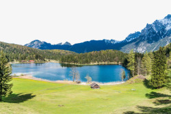 唯美鲍威尔湖唯美雪山湖泊景色高清图片