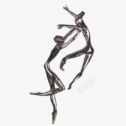 拉丁舞雕塑浪漫男女跳舞雕塑高清图片