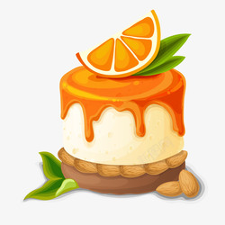 蛋糕橙子卡通橙子蛋糕高清图片