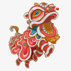 banner元宵节背景设计中国风两个人在舞狮子图矢量图高清图片