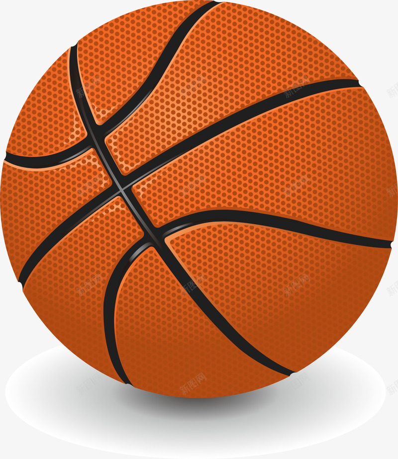 橙色简约篮球png免抠素材_新图网 https://ixintu.com 体育 橙色篮球 比赛 竞技 篮球场 装饰图案 运动