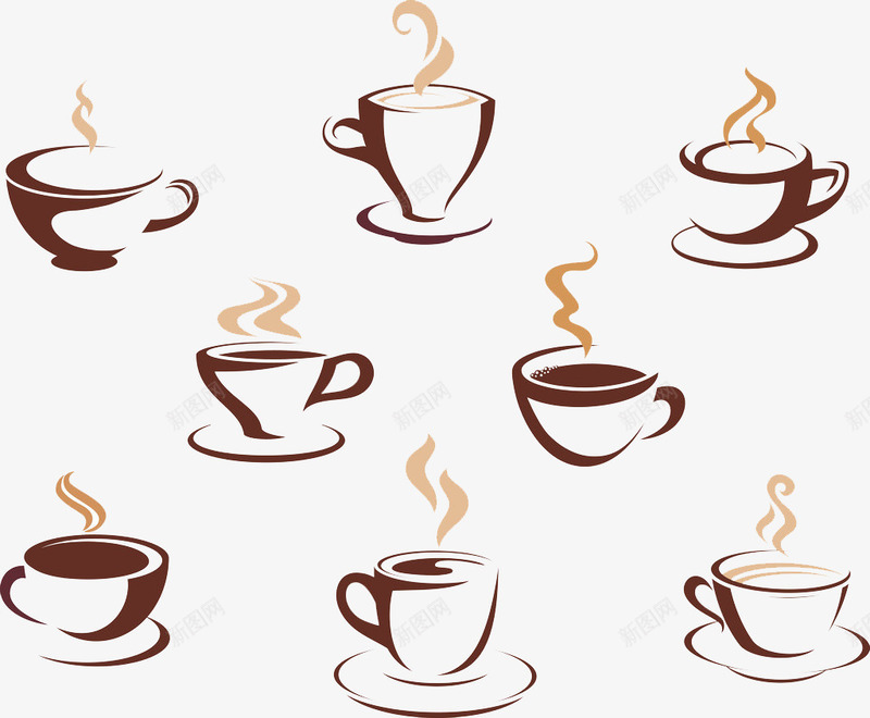 咖啡标志插画海报png免抠素材_新图网 https://ixintu.com 咖啡 咖啡店插画 咖啡标志插画海报 复古插画