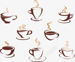 咖啡标志插画海报素材