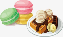 宝贝三明治美食西式甜品美食三明治蛋糕矢量图高清图片