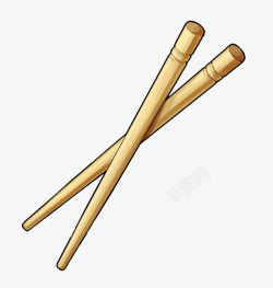 木筷一次性筷子矢量图高清图片