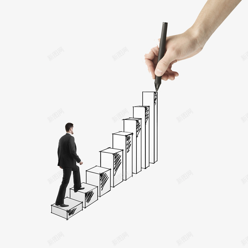 努力爬楼梯的人psd免抠素材_新图网 https://ixintu.com 努力 升职 商务人士 晋升 爬楼梯 爬楼梯男子 绘画 走楼梯 铅笔