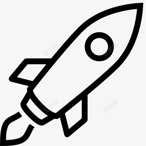 火箭ios7Lineicons图标png_新图网 https://ixintu.com rocket 火箭