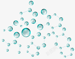泡泡图案绿色泡泡线条高清图片
