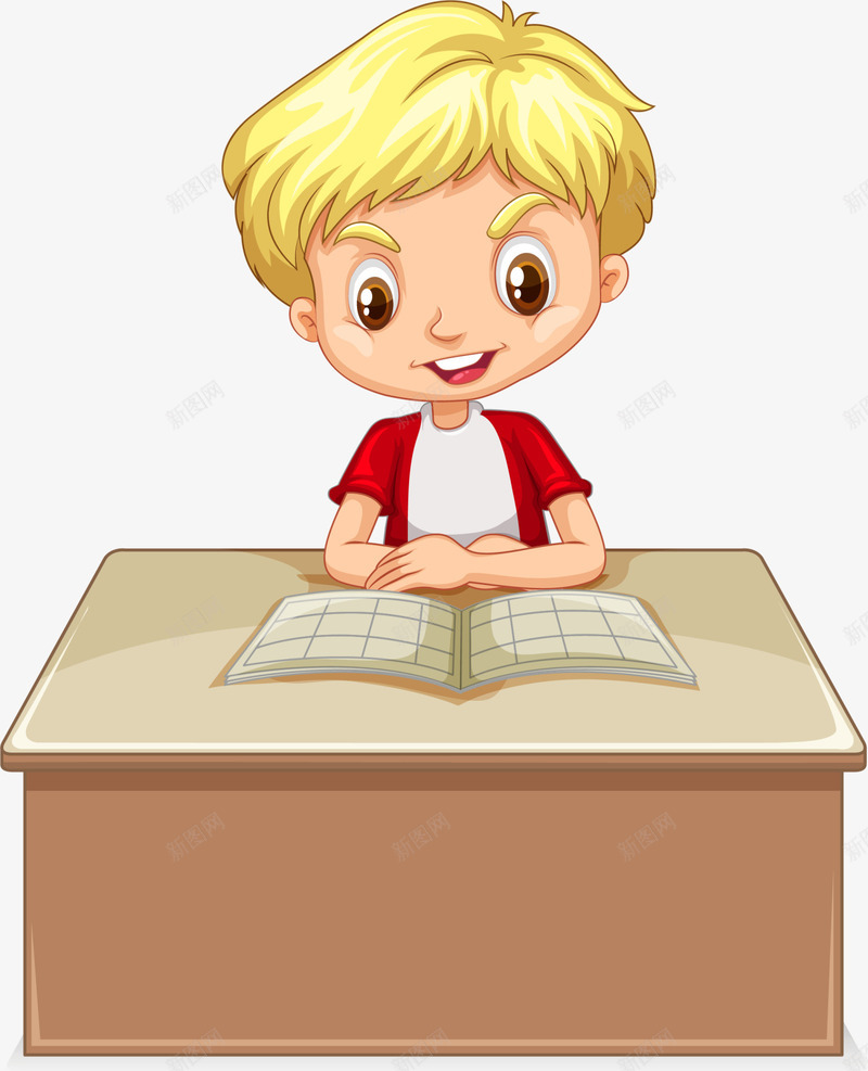开学季看书的小男孩png免抠素材_新图网 https://ixintu.com 可爱小男孩 学习 开学季 开心 看书的小男孩 认真看书