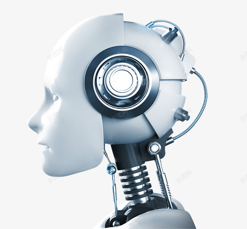 创意科技人形机器人psd免抠素材_新图网 https://ixintu.com 人头 人头插画 人形机器人 大气 引领未来 智能时代 机器人 科技 蓝色