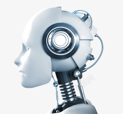 蓝色机器人创意科技人形机器人高清图片