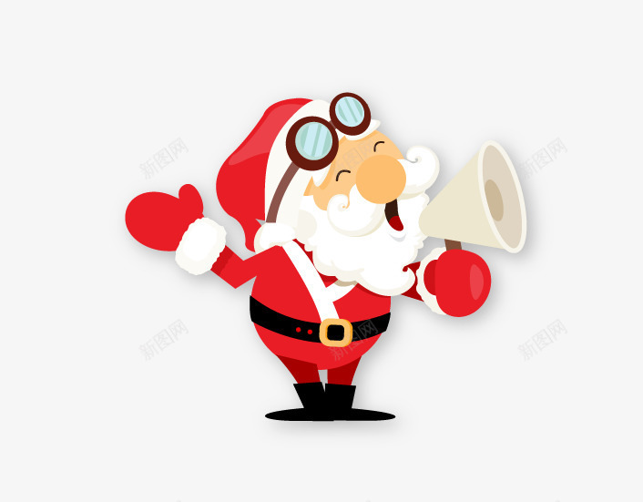 戴帽子的圣诞老人png免抠素材_新图网 https://ixintu.com 圣诞元素 圣诞老人 圣诞节 圣诞节素材 帽子 手套 红色