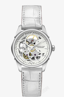 镂空手表设计白色女表汉米尔顿腕表镂空手表高清图片