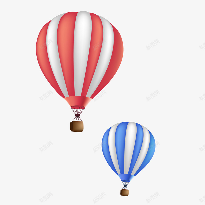 卡通热气球矢量图ai免抠素材_新图网 https://ixintu.com 乘坐 创意 卡通 条纹气球 游玩 热气球 矢量图 空气球 装饰物
