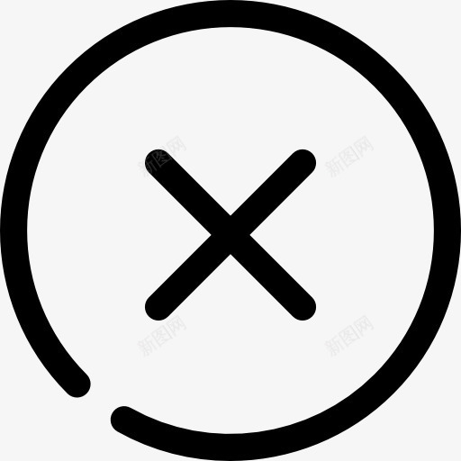 关闭按钮图标png_新图网 https://ixintu.com 删除 十字形 十字标记 取消 接口 禁止 紧密