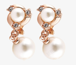精致的珍珠精致时尚百搭仿珍珠耳夹高清图片