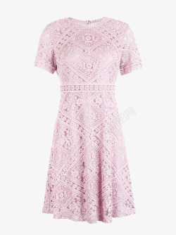 女装裙粉色气质蕾丝裙高清图片