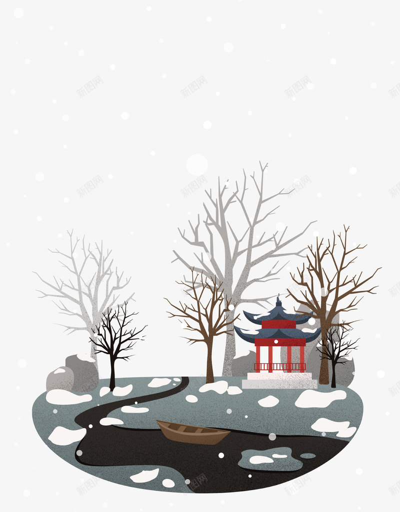 卡通冬季新年雪景中式建筑素矢量图ai免抠素材_新图网 https://ixintu.com 中国风 免抠图 卡通冬季新年雪景中式建筑免抠素材免费下载 卡通建筑 卡通枯木 圣诞节 庆祝新年 矢量图案 矢量图