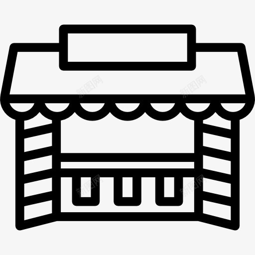 报刊亭图标png_新图网 https://ixintu.com 商店 店 建筑 报纸 新闻