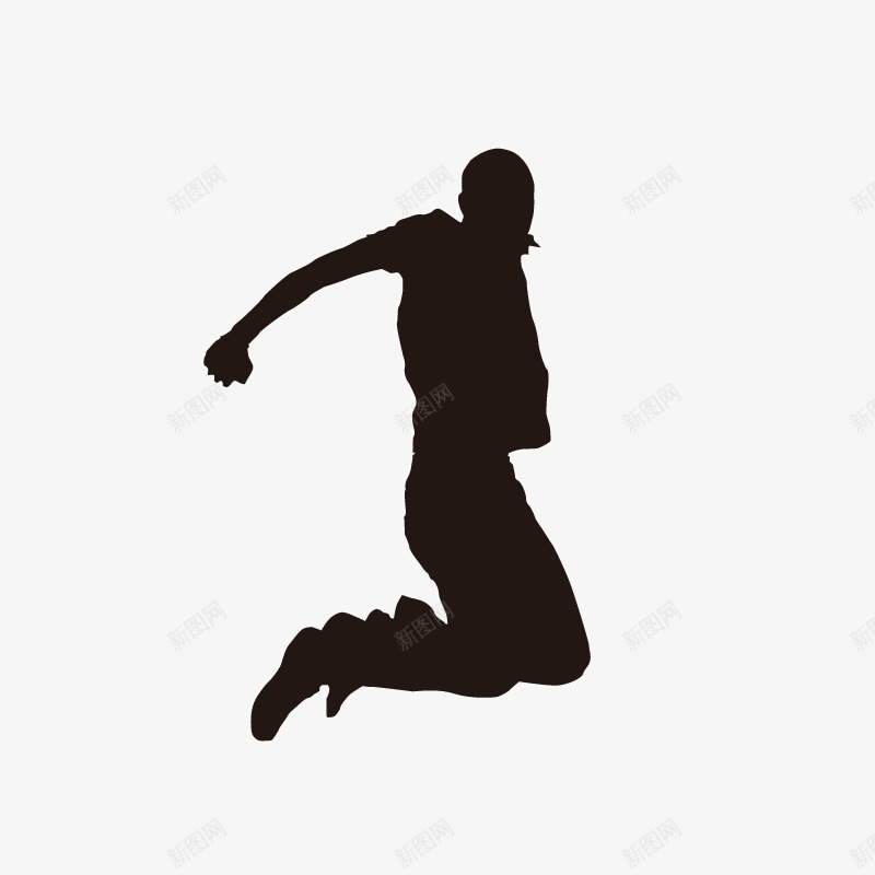 跳跃起来的男人剪影png免抠素材_新图网 https://ixintu.com 人物 剪影 动作 卡通 男人 跳跃 高兴 黑色的