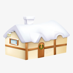 雪中房子小房子高清图片