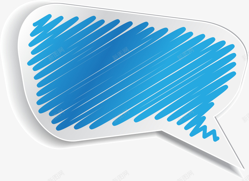 蓝色卡通对话框png免抠素材_新图网 https://ixintu.com 手绘对话框 框架 清新图案 蓝色对话框 装饰图案 闪耀线条