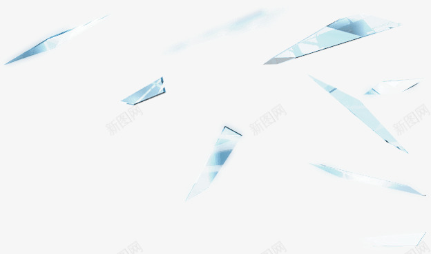 蓝色透明玻璃几何png免抠素材_新图网 https://ixintu.com 几何 玻璃 素材 蓝色 透明