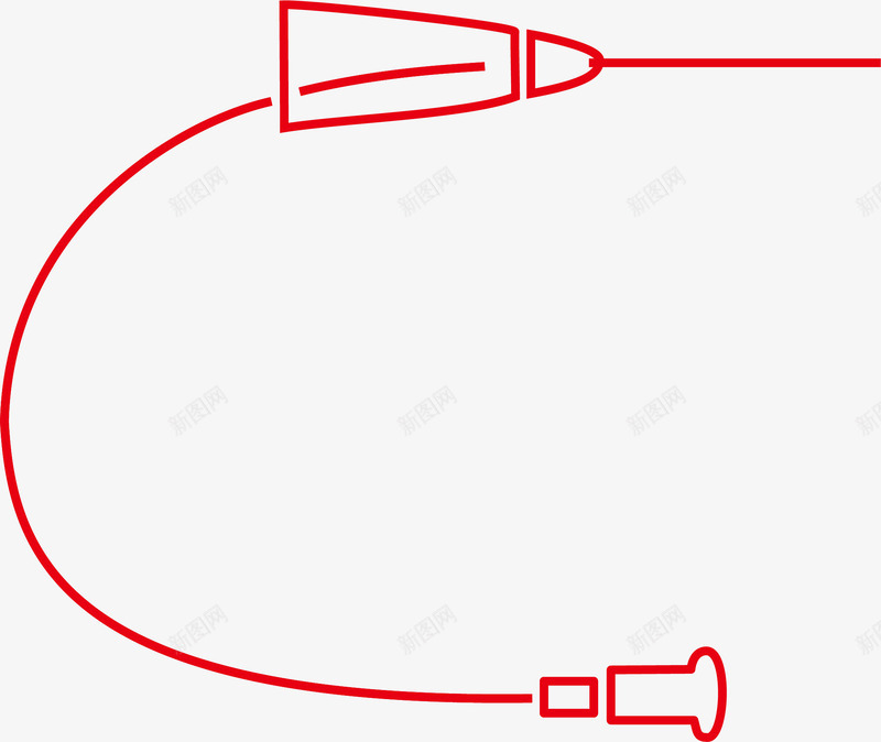 红色针头矢量图ai免抠素材_新图网 https://ixintu.com 卡通 生物医药 生物医药产业 生物医药彩页 生物医药整容 生物医药矢量 矢量图 红色 针头