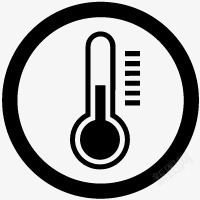 矢量温度计图标黑色手绘卡通高温温度计标志图标高清图片