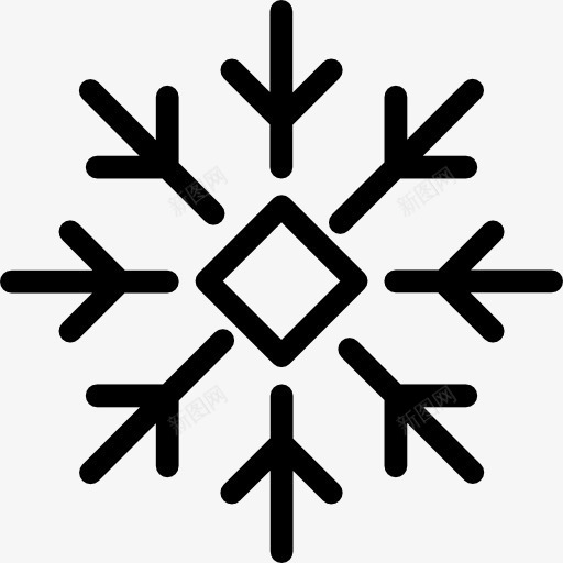 Snowflake图标png_新图网 https://ixintu.com frost 冬天 天气 寒冷 温度 雪