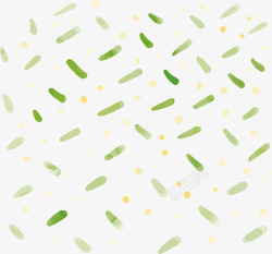 小清新绿色树叶花纹矢量图素材