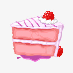 粉色卡通蛋糕素材